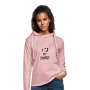 Women Family Love Hoodie - cream heather pink