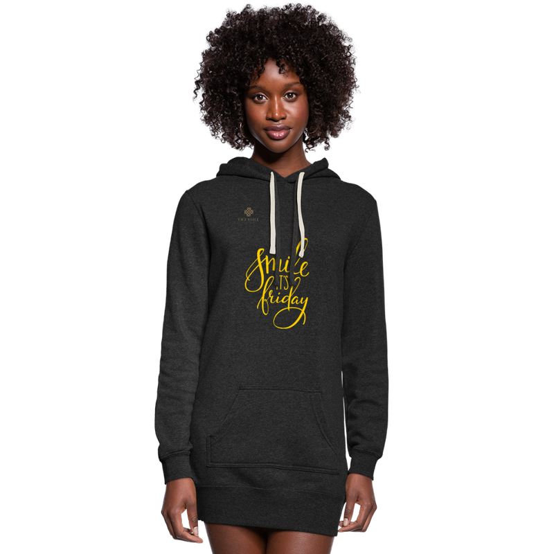 Women Smile Hoodie - heather black