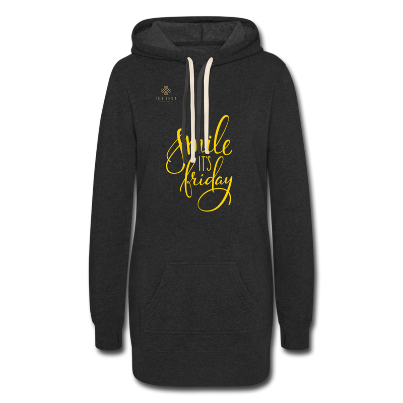 Women Smile Hoodie - heather black